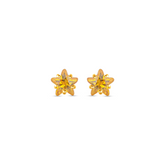 22K Gold Starlight Citrine Stud Earrings